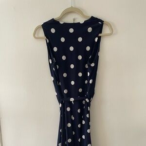 Ralph Lauren Dark Blue Dress with White Polker Dots